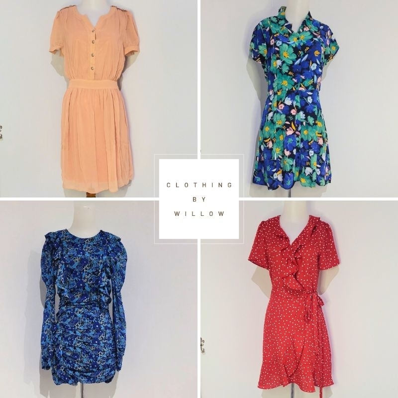 Dress Midi Mini bunga korea Premium Import Termurah Cantik Bkk Bangkok