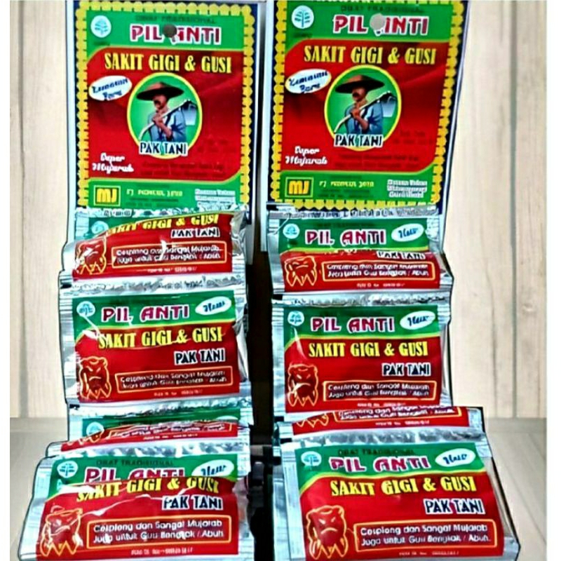Pak Tani Merah Pil Pak Tani Obat Sakit Gigi 1 Sachet