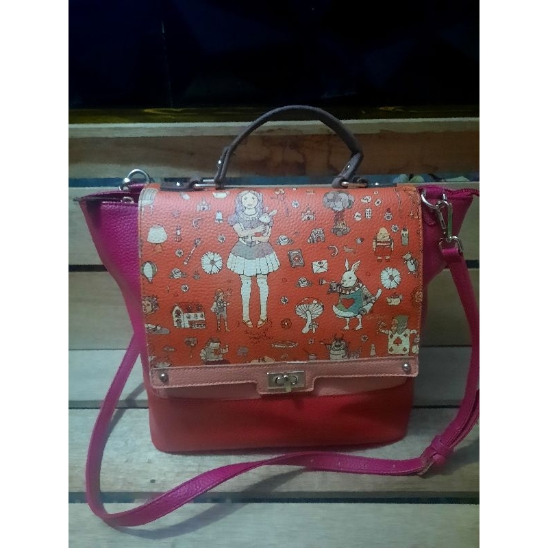 Brera Art Fever Sling Bag, Alice in wonder land series Authentic