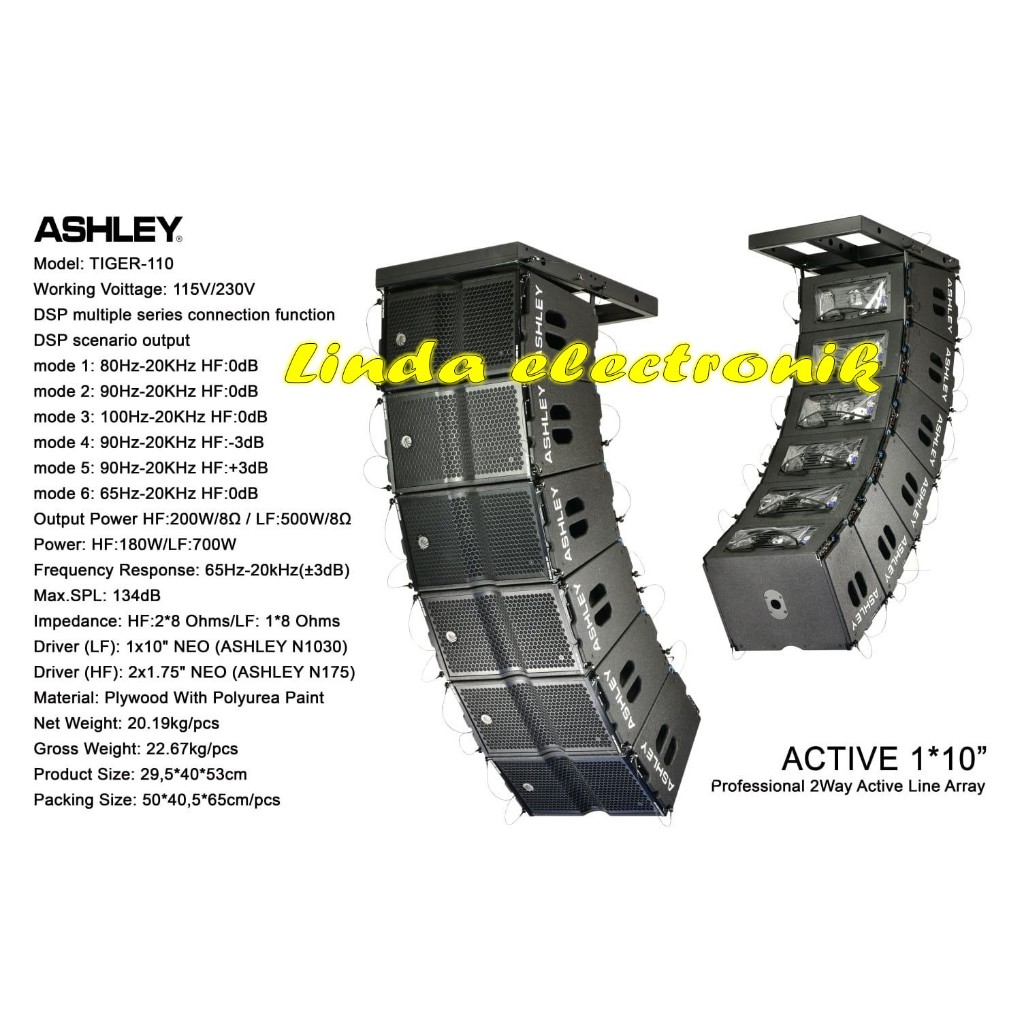speaker aktif array ashley tiger 110 / ARRAY AKTIF ASHLEY 110 1 BUA ORIGINAL
