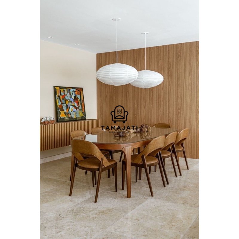 Set meja makan kursi 8