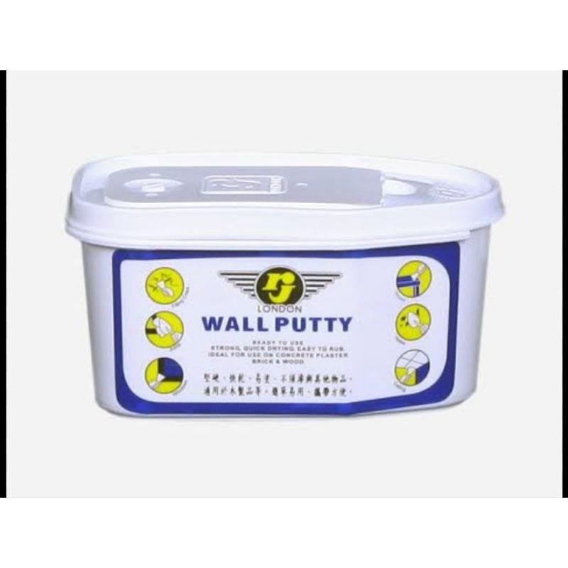 Dempul RJ London Wall Putty 0.5kg /500 gram Dempul Motor Mobil Sepeda Tembok Plamir Kayu Asbes gypsu
