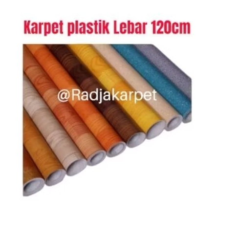 Karpet Vinyl lantai dan alas meja Plastik PER-ROLL MOTOF BERAGAM