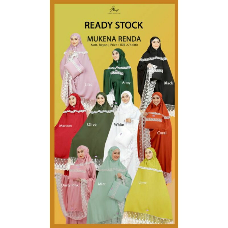 Mukena Renda/Mukena Arrafi/Mukena Rayon/ORI Arrafi/PROMO
