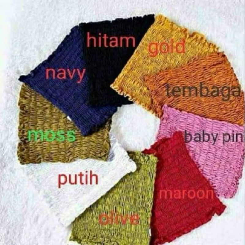 Inner kemben wanita polos pantai Bali karet kerut