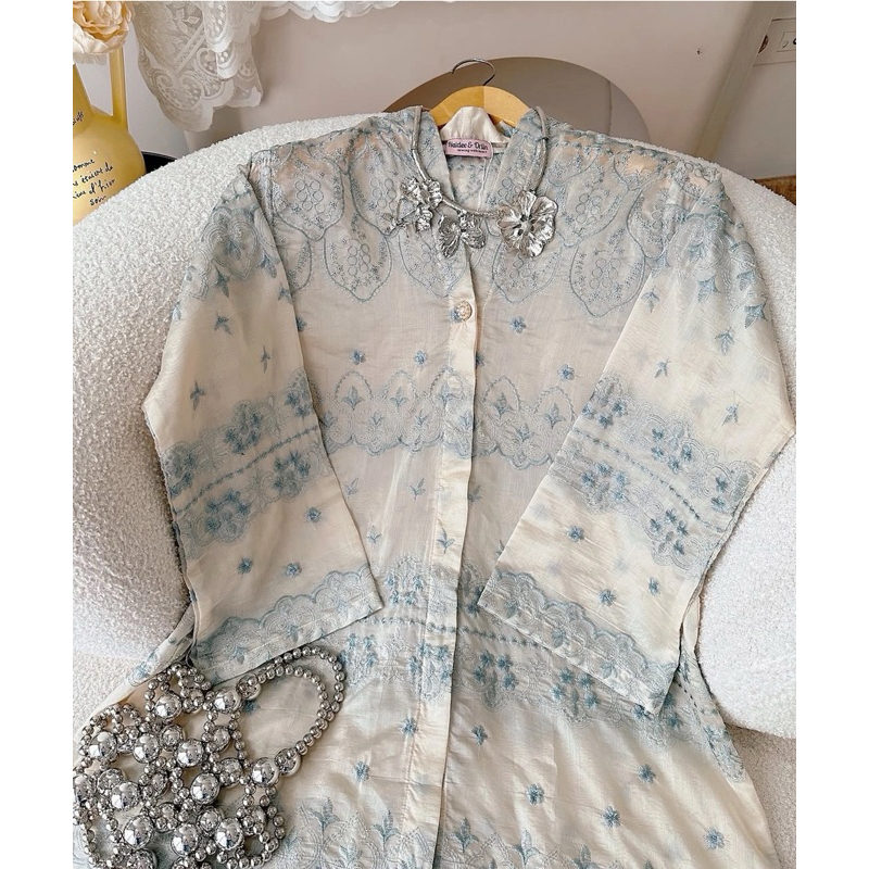 Last Stok - Haideeorlin Jannita Top Milky Set Oriana Mozaic Ethnic Gaura Midi Sunflower Camali Tunic