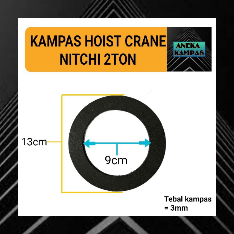 Kampas Brake Hoist Crane Nitchi 2TON tebal 3mm