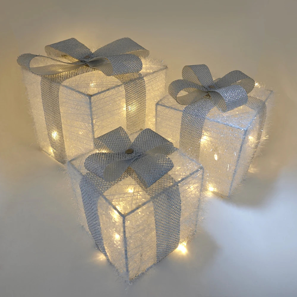 

Set of 3 Christmas Lighted Gift Boxes/Set 3 Kotak Hadiah Terang Natal
