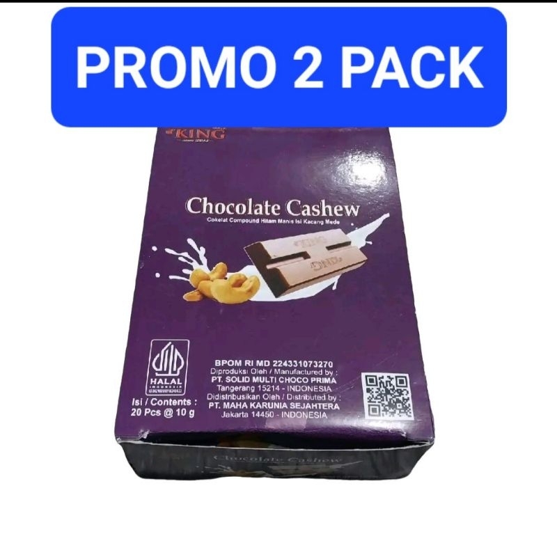 

D'KING COKLAT CASHEW PROMO DAPAT 2 PACK COKLAT CASHEW COKLAT ENAK ISI BANYAK