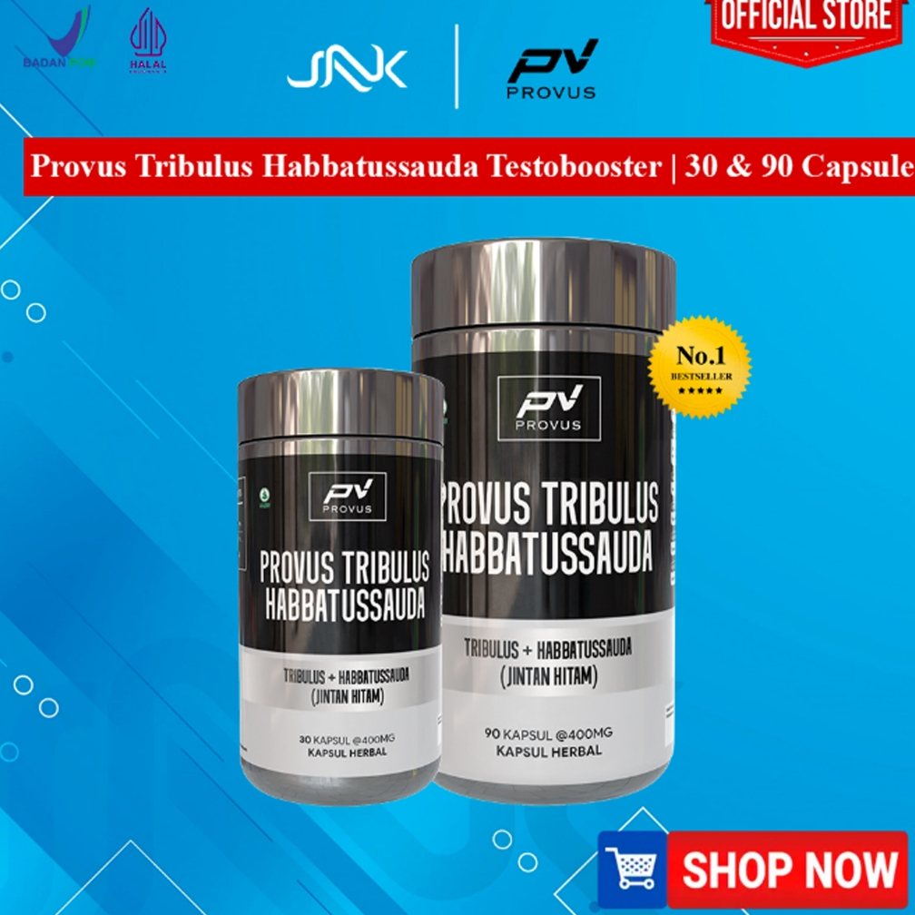 Provus Tribulus Habbatussauda 30 & 90 Kapsul | Testobooster Testo Suplemen Alami Herbal Recovery