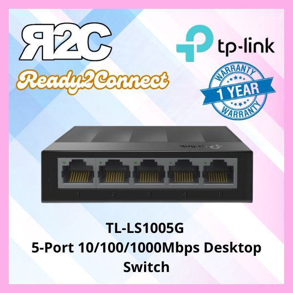 TP LINK LS1005G 5-Port 10/100/1000Mbps Desktop Switch