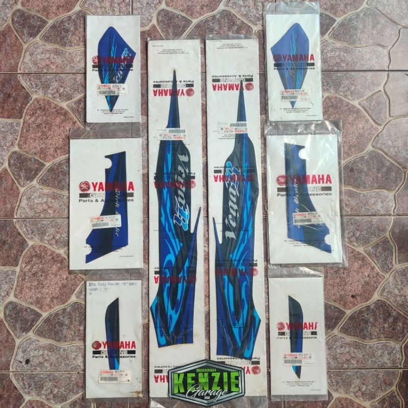 Stiker List Striping Vega R New Biru Hitam latin 2008 2009 Original YGP
