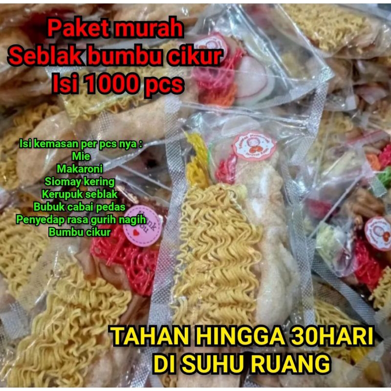 

[1000 pcs] paket usaha seblak bumbu cikur instan pedas