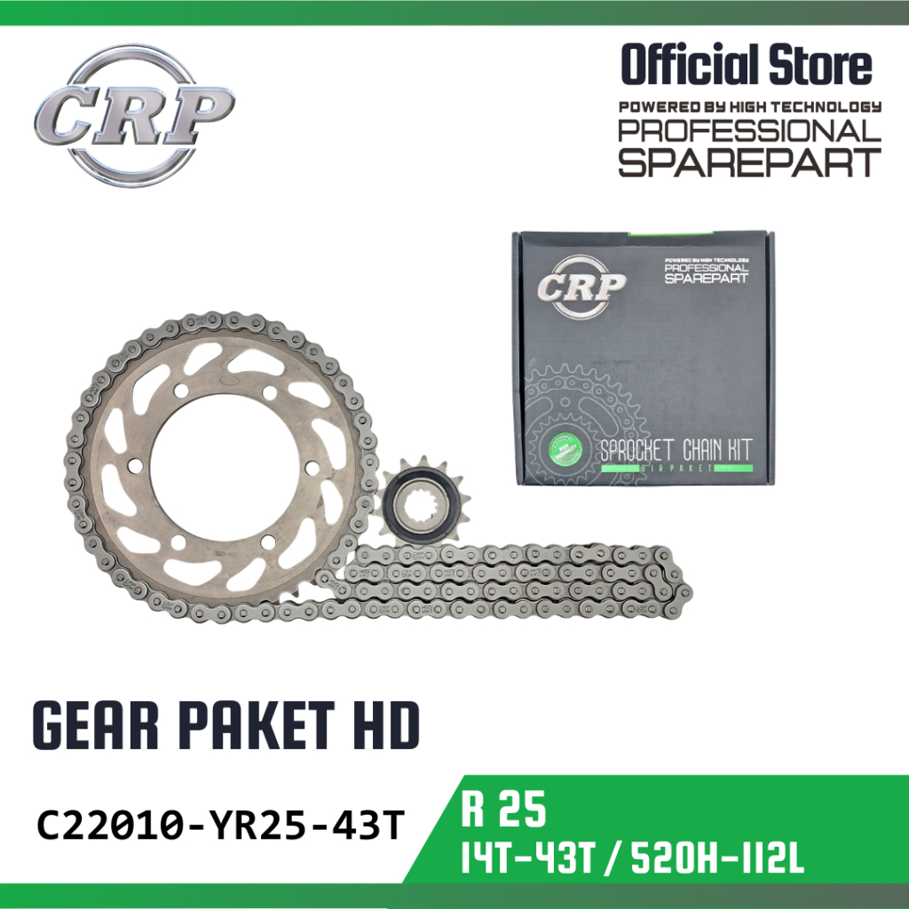 CRP untuk Yamaha R25 - Gear Set14T-43T/520H-112L