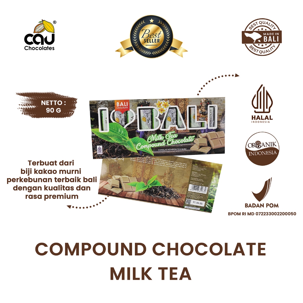 

Cocoa Land - Compound Chocolate I Love Bali Tea - 90 gr