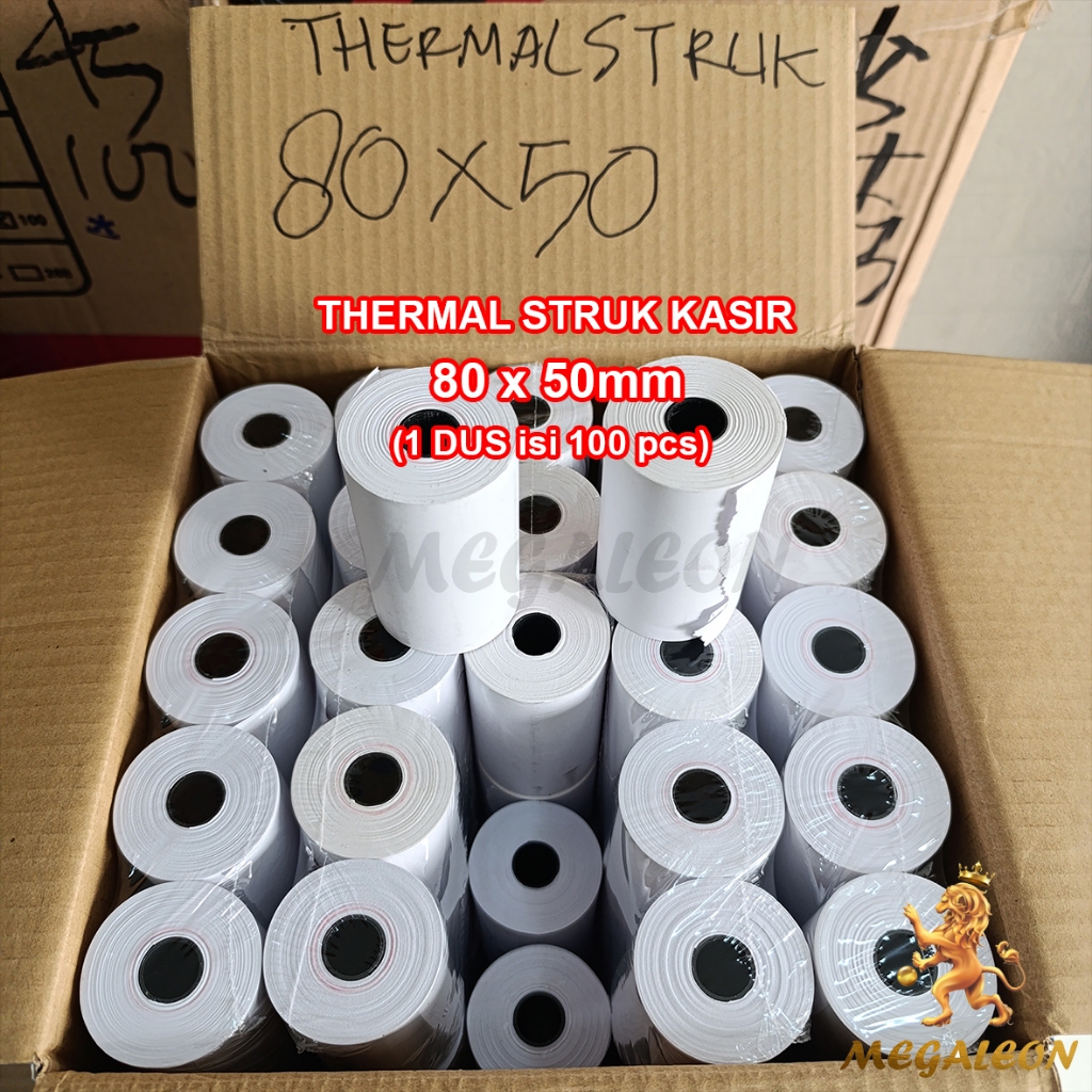 

(1 DUS) Kertas Thermal Struk 80x50 Paper Roll Kertas Struk Kasir