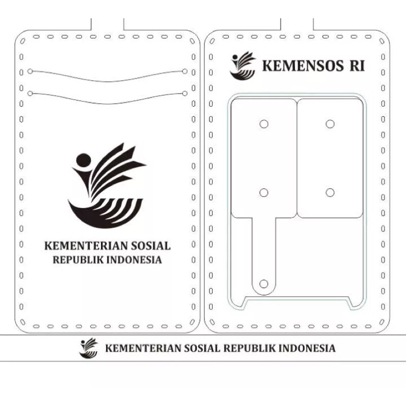 

BATI KULIT - Warna Warni Uv Print Id Card Holder Lanyard Nametag Custom