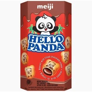 

Meiji Hello Panda 42 gr. Pack isi 10 pcs.- Biskuit Renyah Isi Krim Lezat