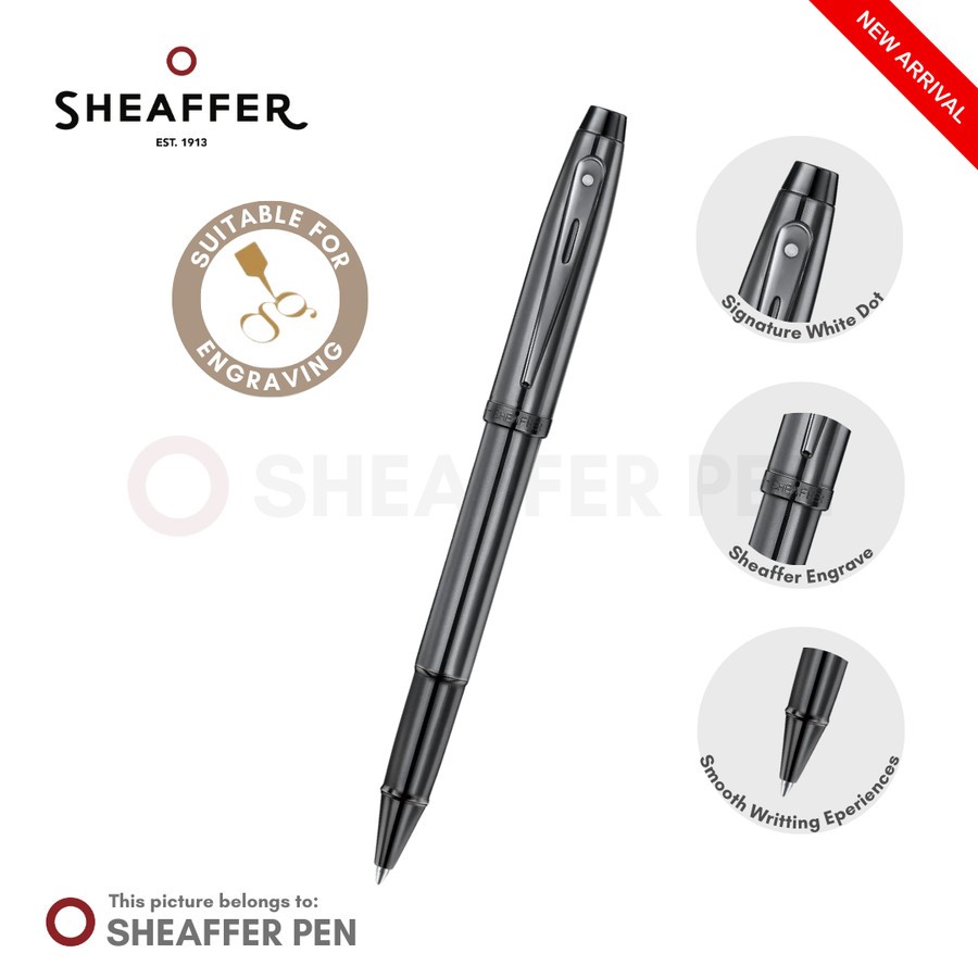 

Sheaffer 100 9375 Ionic Gunmetal Grey with Shiny PVD Trims Rollerball Pen