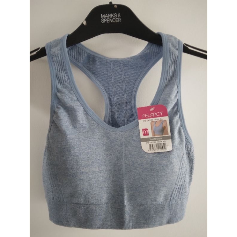 Felancy 2 pcs Bra Sport vest bh Olahraga gym katun