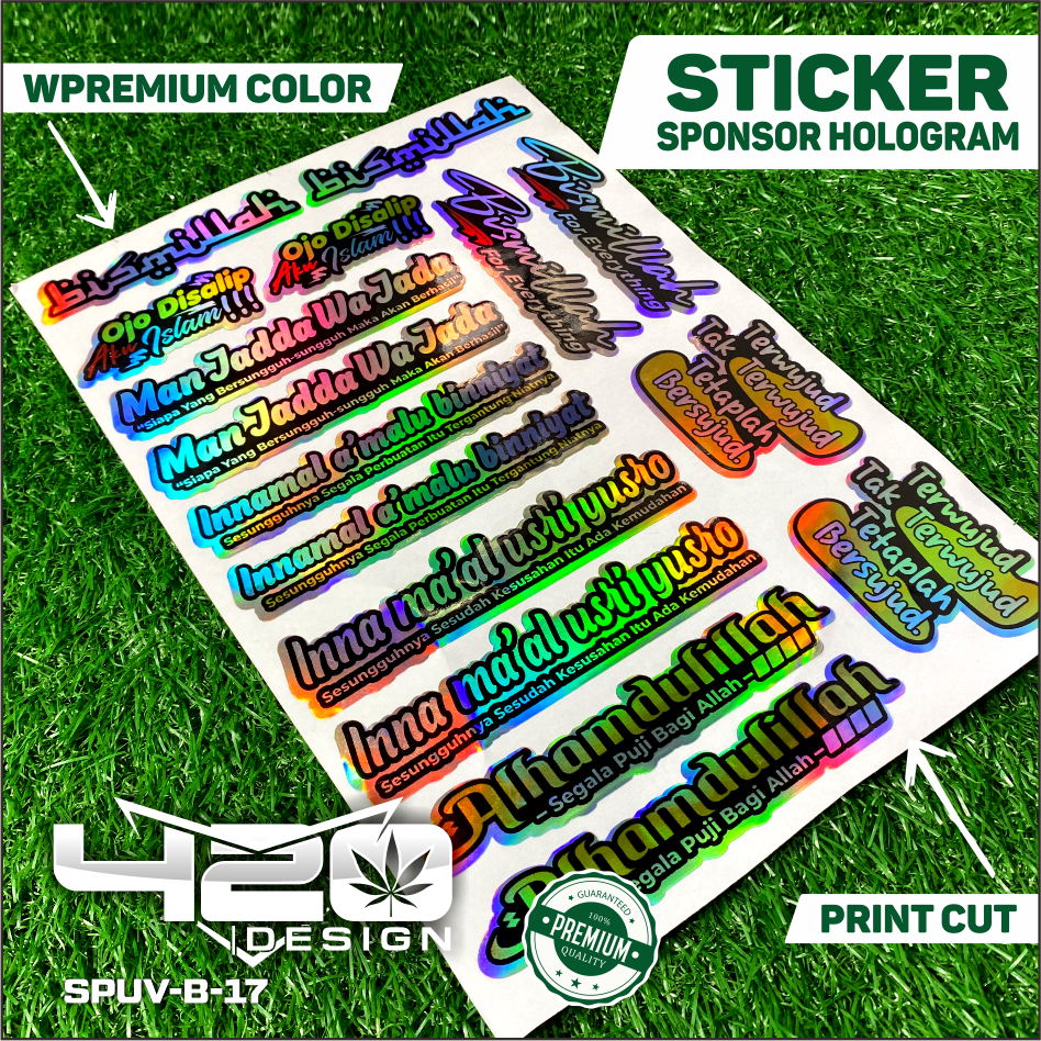 STICKER PACK QUOTES ISLAMI AESTHETIC KATA KATA ISLAMI UNTUK TUMBLER LAPTOP STICKER ISLAMI-SPUV-B