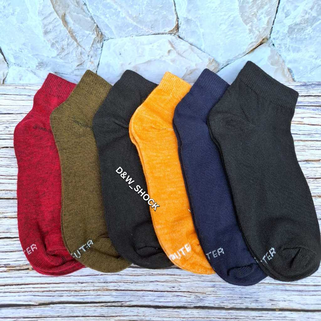 12 PASANG KAOS KAKI SEMATA KAKI POLOS WARNA WARNI / KAOS KAKI PRIA WANITA