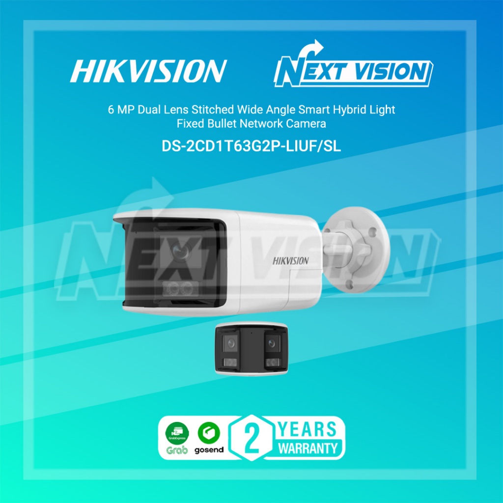 DS-2CD1T63G2P-LIUF/SL - HIKVISION IP 6MP DUAL LENS WIDE ANGLE HYBRID BULLET CAMERA