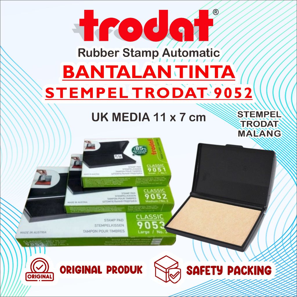 

Bantalan Stempel trodat 9052 | bantalan stempel 11x7cm