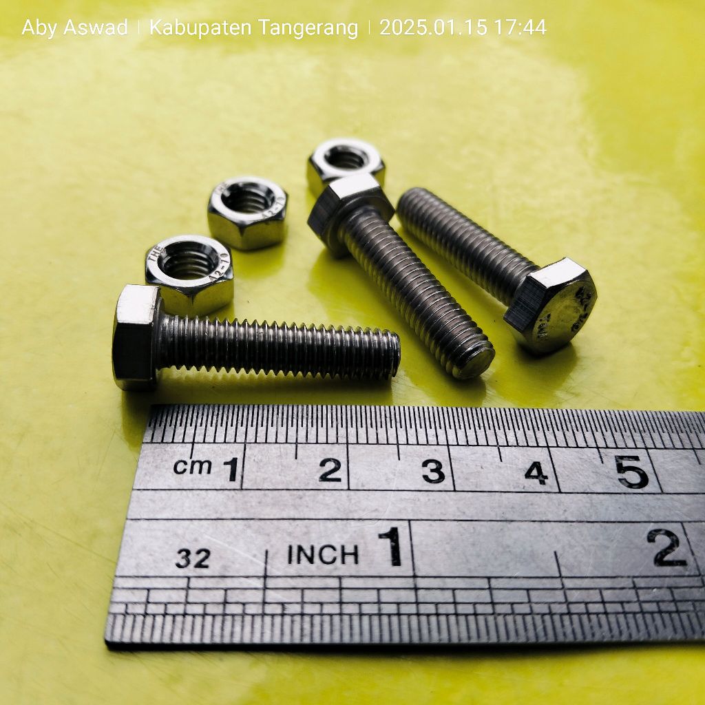 BAUT STAINLESS M6 X 25 / BAUT 10 KUNCI 10 / BAUT SS M6 X 25 SUS 304 / BAUT M6X25 STAINLESS STEEL / B