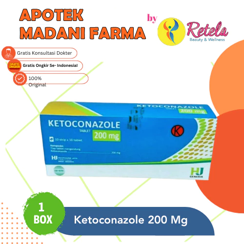 KETOCONAZOLE 200 MG BOX 100 TABLET ORIGINAL