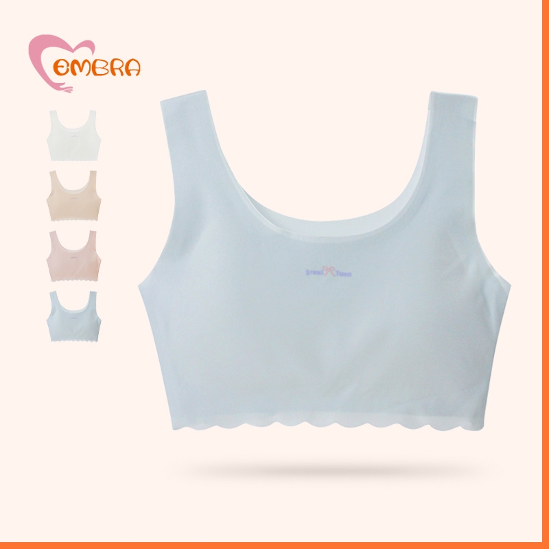 (Indonesia Stock) EMBRA Bra Wanita Tanpa Kawat Pakaian Dalam Wanita Bh Busa Tipis Rompi Pelajar Kain