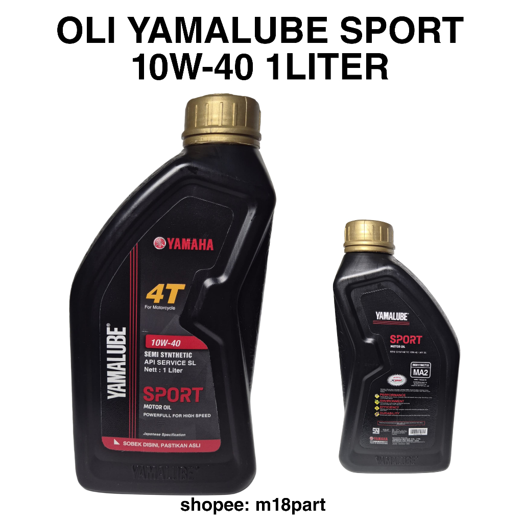 OLI YAMALUBE SPORT 10W-40 1LITER / Oli Mesin Yamaha Yamalube Sport 1liter Bison Vixion