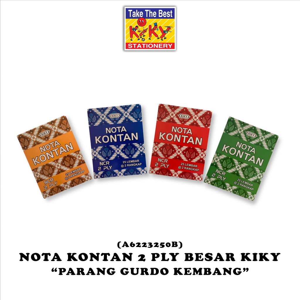 

KIKY Nota Kontan 2 Ply Besar (Uk. 16 x 21 cm) - 1 Buku