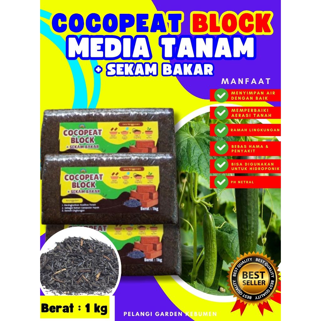 LEBIH HEMAT  Cocopeat Block, Cocopeat Block 5x Lipat Mengembang