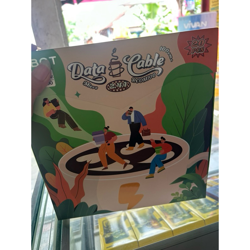 Display Rak / tatakan Kabel data Cup Mini Tube ROBOT / VIVAN / OASE