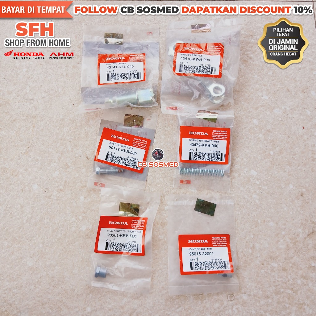 As Paha Rem Belakang Vario 150 eSP K59 2015 - 2018 Mur Penyetel Rem Vario 150 eSP K59J Joint Brake V