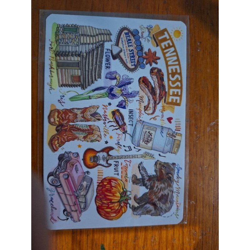 

kartu pos loupaper tennesse/Usa loupaper postcard