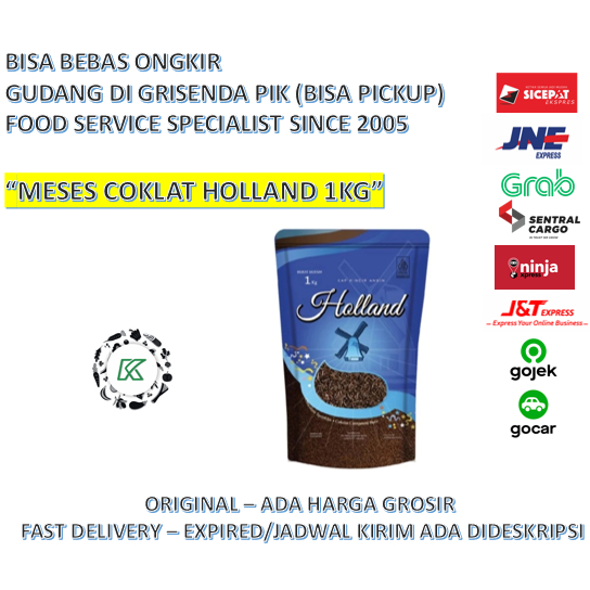 

Meses Holland Kincir Angin Chocolate Sprinkles 1kg Pouch Pack Pabrik