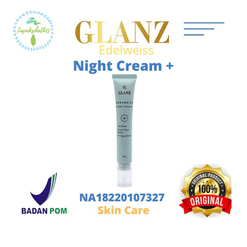 Glanz Edelweiss Night Cream + Salmon Ovary Peptide KK Indonesia