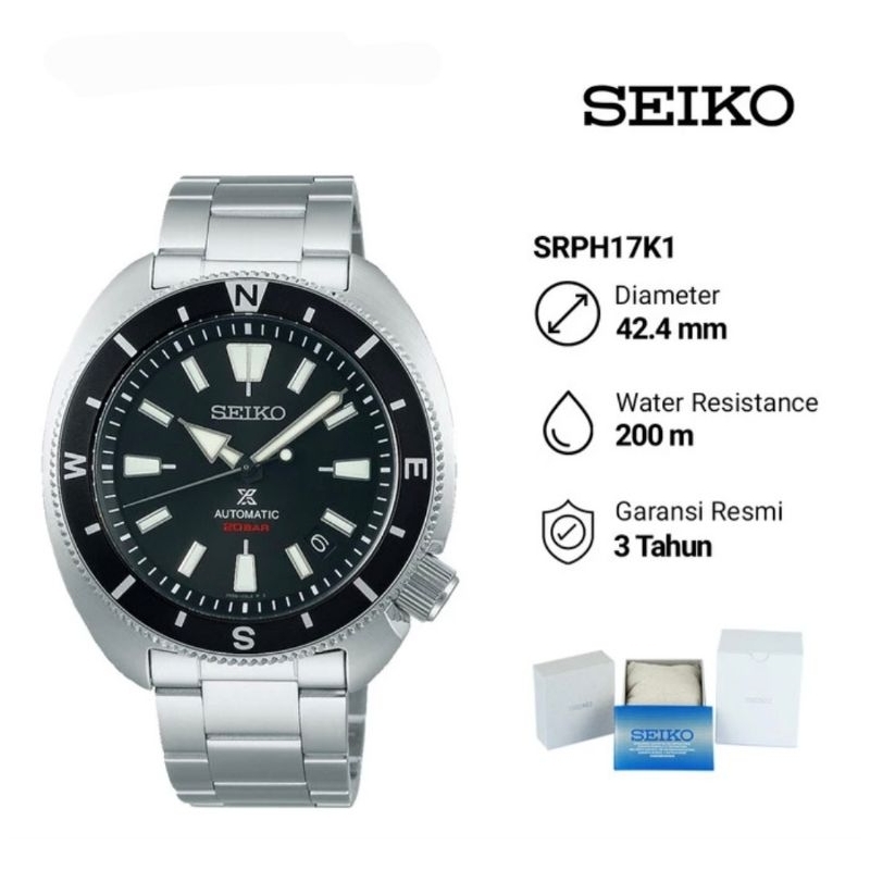 Seiko Prospex SRPH17K1 Tortoise Land Automatic 200M Jam Tangan Pria Original