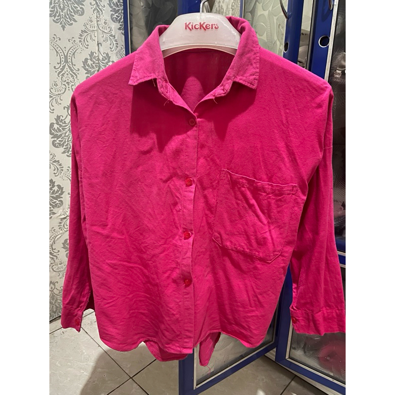 kemeja fuschia
