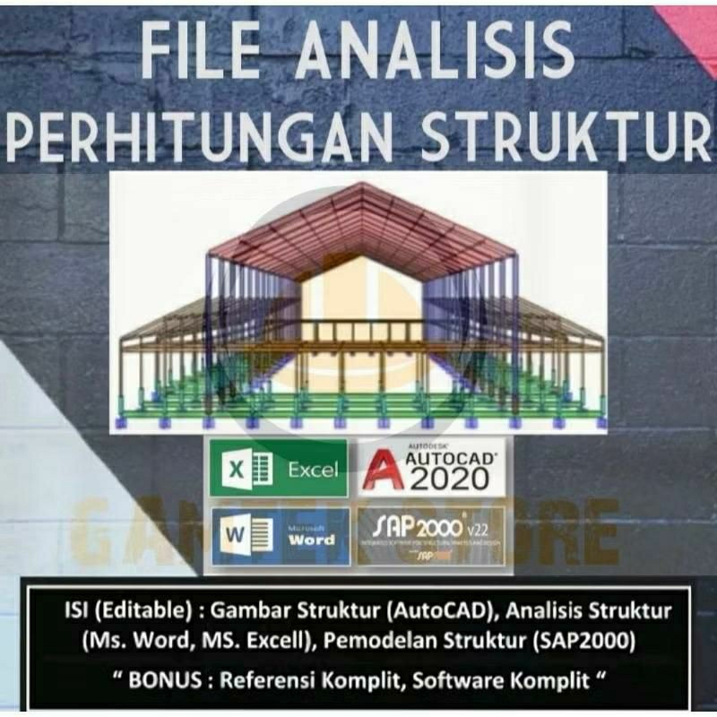 (EMAIL) FILE ANALISIS PERHITUNGAN STRUKTUR LENGKAP PULUHAN PAKET STRUKTUR