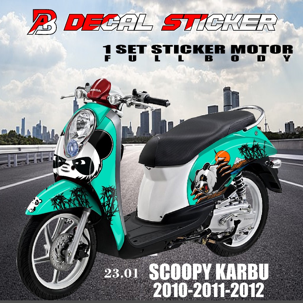 ABI Sticker DECAL  Stiker Striping scoopy SCOOPY KARBU TERBARU FULL BODY DESIGN WARNA TERBARU  TERKE