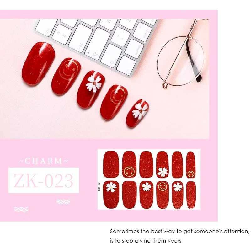 Stiker Kuku Nail Art Sticker Motif / Polos Stiker Kuku Murah Full Cover / Nail Art