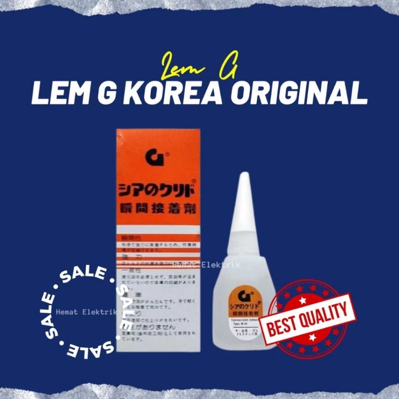 

Lem G Korea || Cepat kering & super kuat