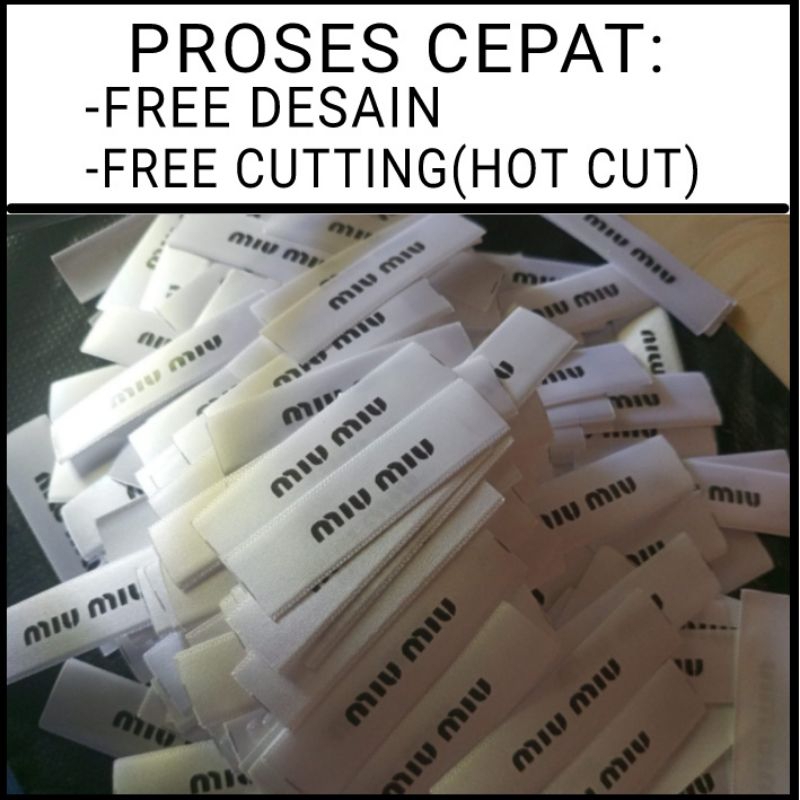 

Label baju,Label kaos,Label tas,Label hijab,Label pita