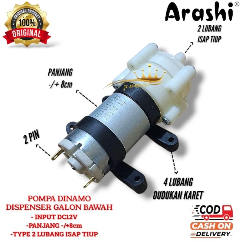DINAMO POMPA DISPENSER ARASHI GALON BAWAH / POMPA DISPENSER ARASHI