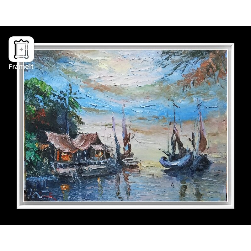 

Perahu nelayan oil on canvas palet original