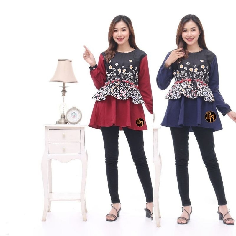 Blous batik wanita || BLOUSE wanita motif terbaru batik blus bkil modern batik modern motif terbaru