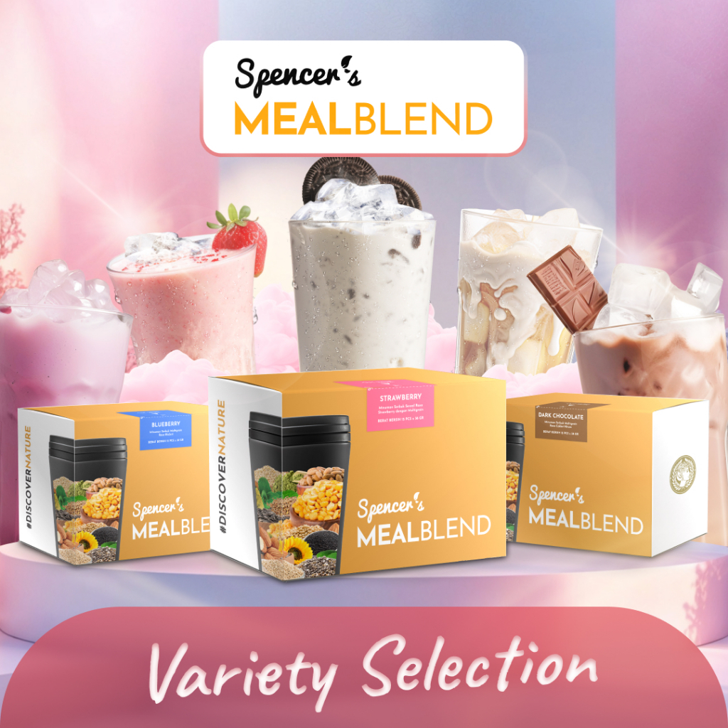 

Spencer's MealBlend - Minuman Kandungan Serat dan Fiber Alami Bantu Kecilin Lingkar Perut